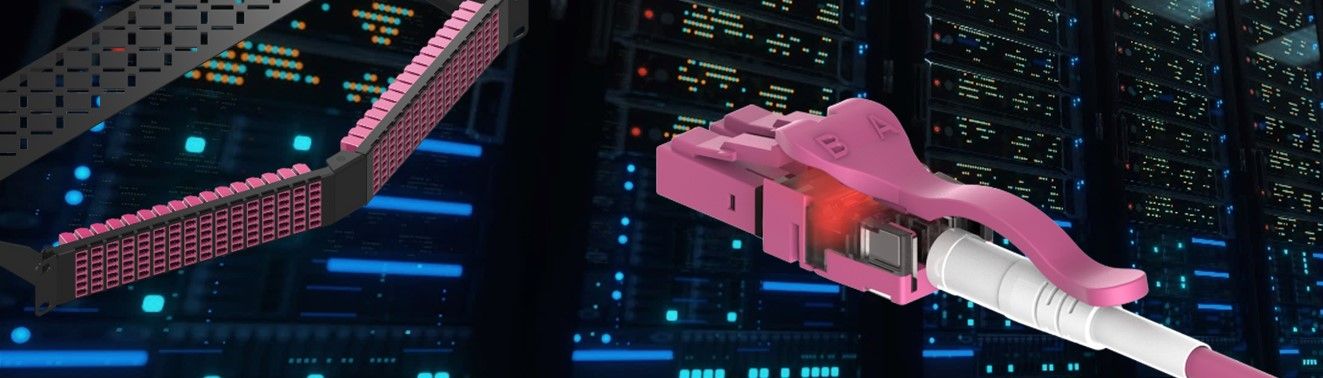 OM4 Rel-easy LED-vezelpatchkabel voor systemen met hoge dichtheid